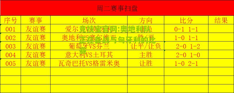 奥地利队正在备战与匈牙利的比赛