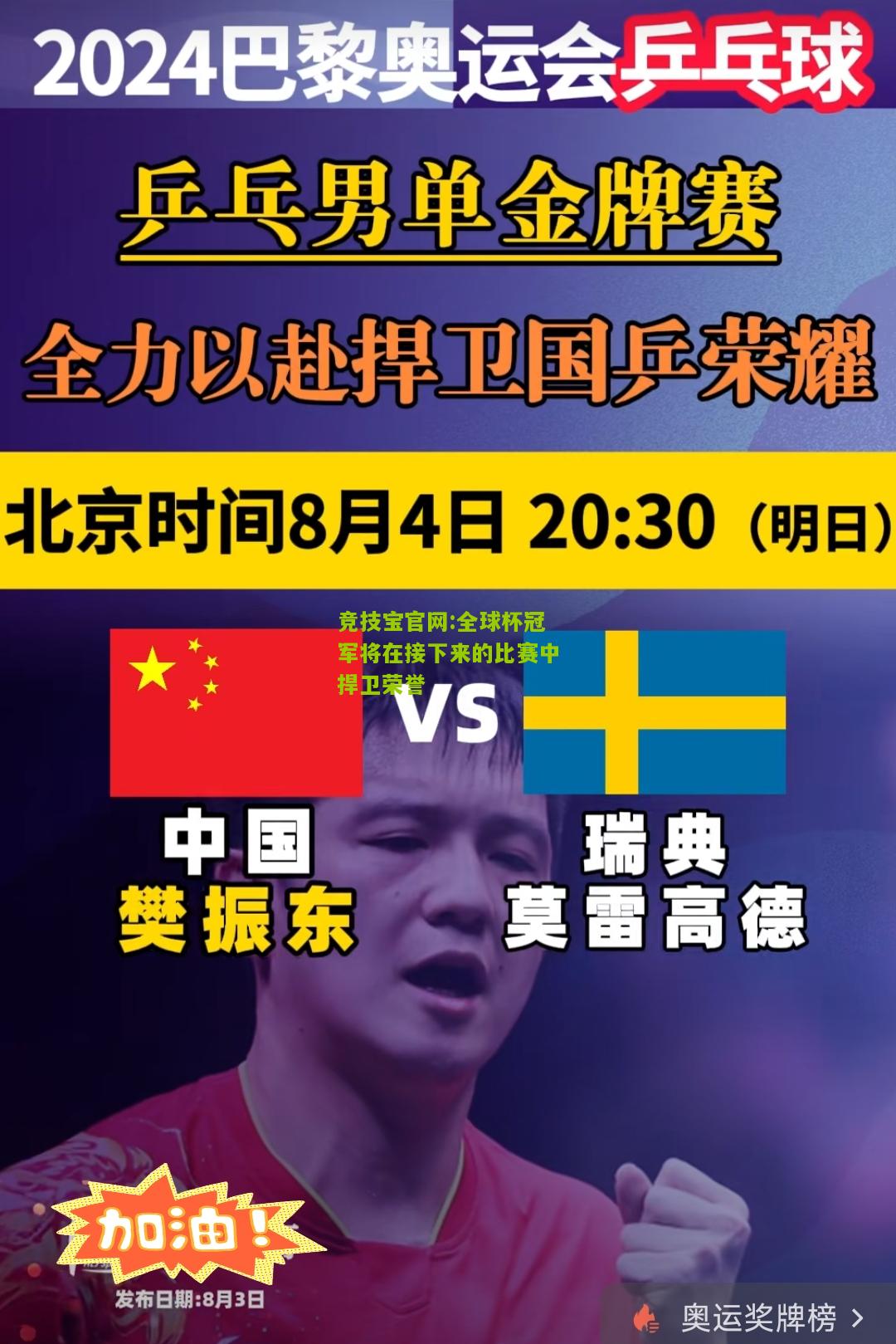全球杯冠军将在接下来的比赛中捍卫荣誉