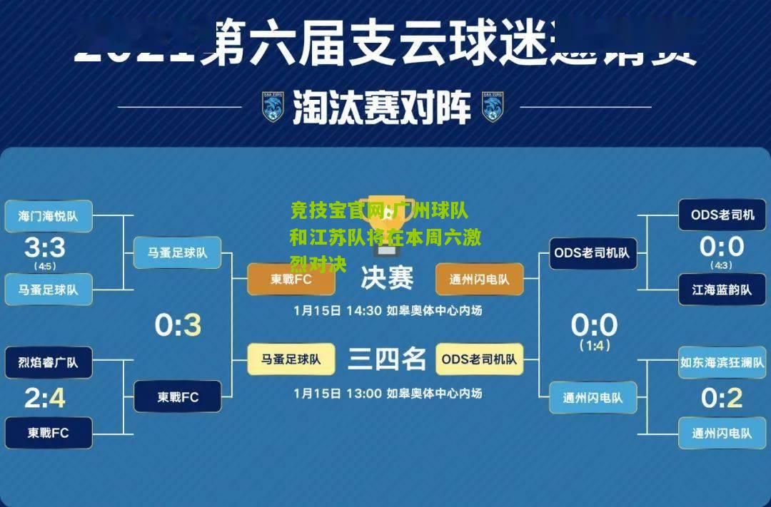 广州球队和江苏队将在本周六激烈对决