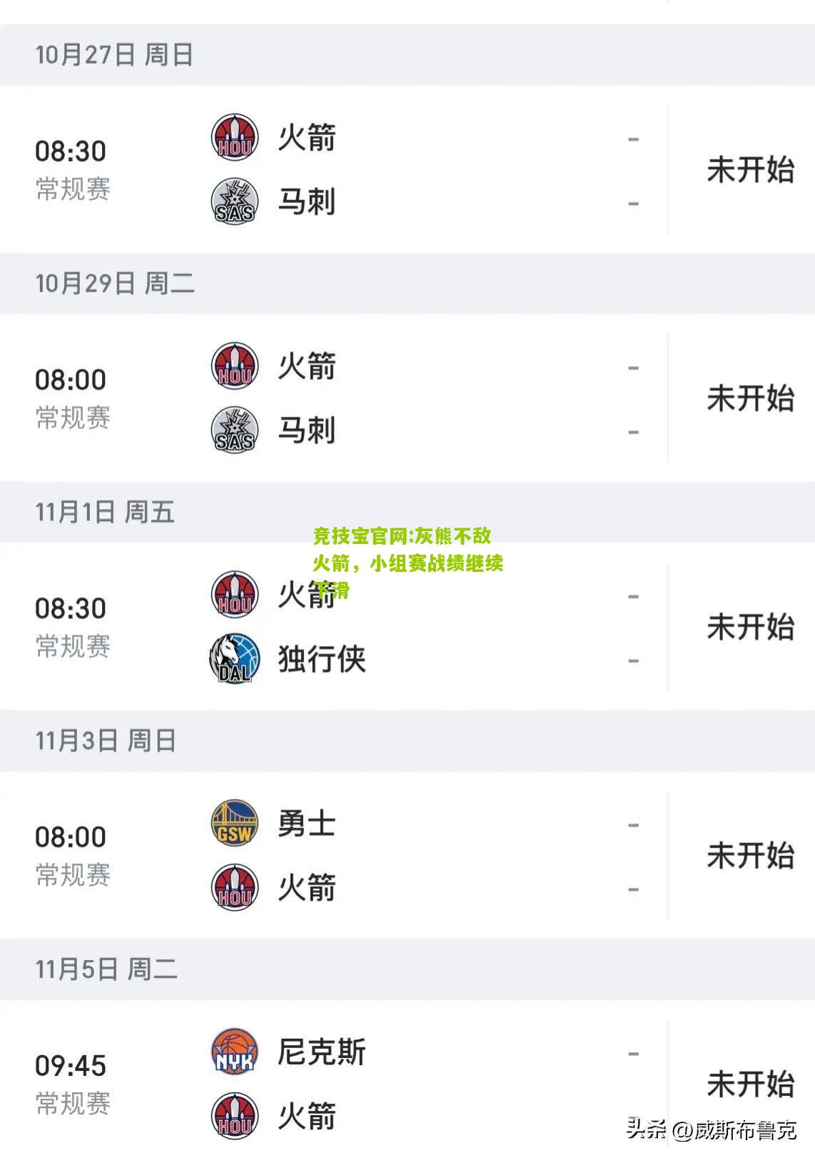 灰熊不敌火箭，小组赛战绩继续下滑